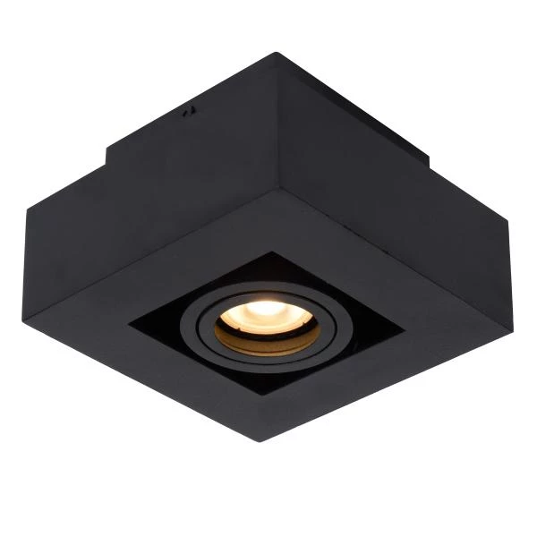 Lucide XIRAX - Spot plafond - LED Dim to warm - GU10 - 1x5W 2200K/3000K - Noir - détail 1